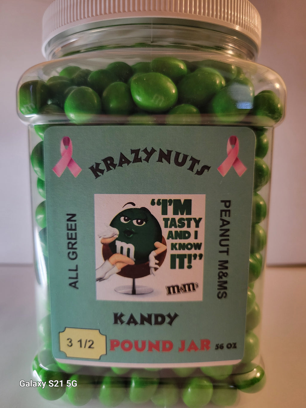 Green Peanut M&Ms 3.5 Pounds